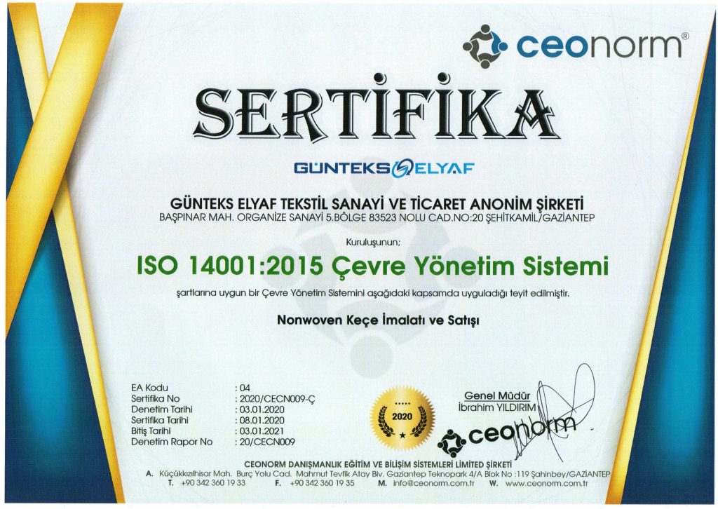 türkçe 14001